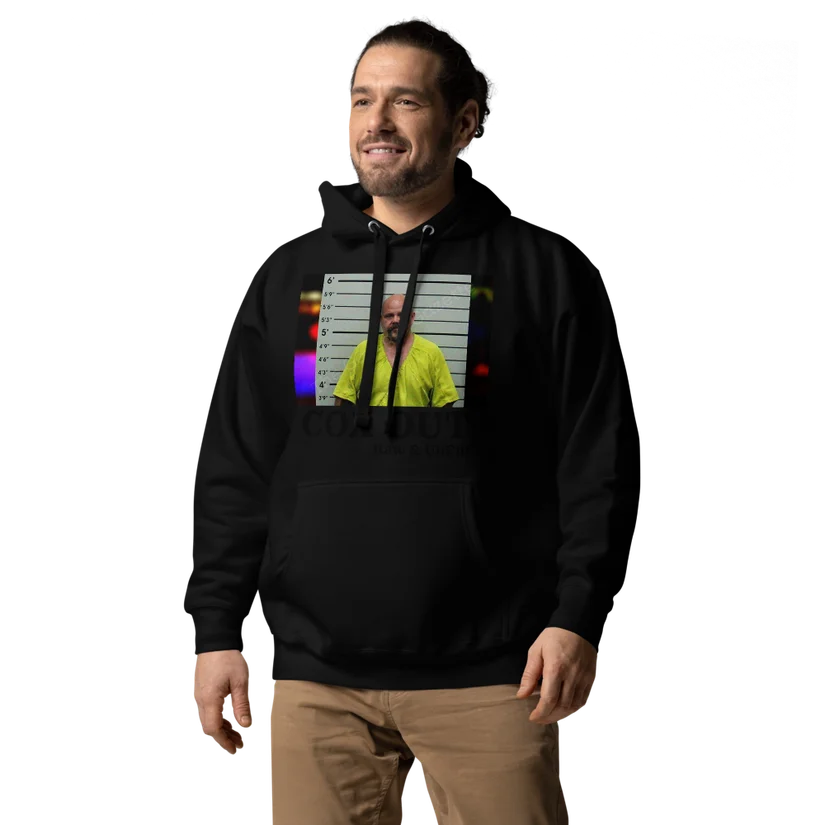 COX OUT: Raw and UnCut Black-on-Black Hoodie